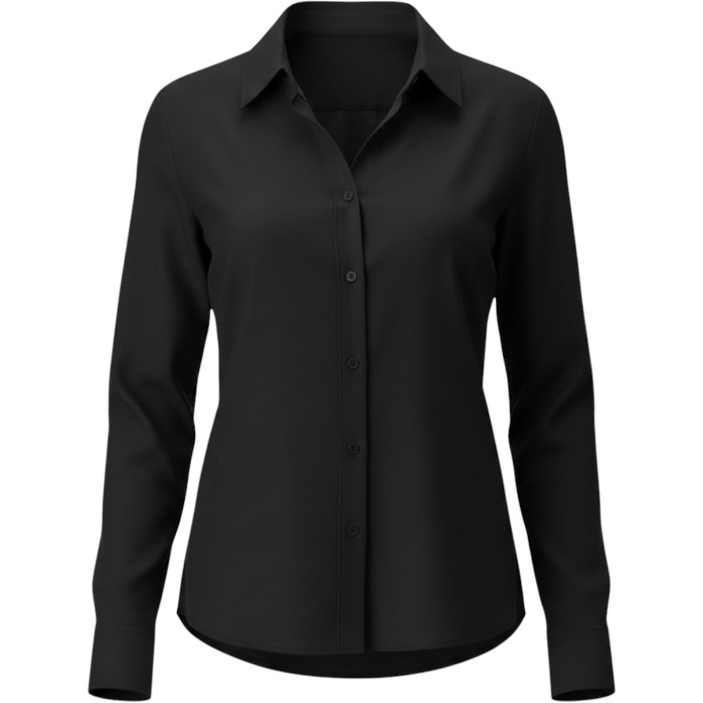 H/M Women's Button Up Black Sheer Size XS Long Sleeve Blouse